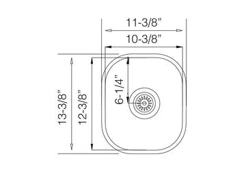 11 inch Stainless Steel Undermount Single Bowl Bar Sink - Classic 11 - Sink Depot